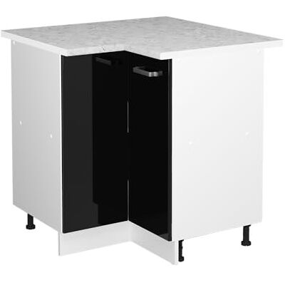 Vicco Eckschrank R-Line - Schwarz Hochglanz - Küchenschrank Vicco Eckschrank R-Line - Schwarz Hochglanz - Küchenschrank