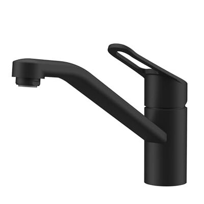 Lenz Küchenarmatur MILA Schwarz-matt – Komfortable Höhe, 180° schwenkbar Spültischarmatur mit Anti-Fingerabdruck Oberfläche, Schnellbefestigung, Markenmischdüse, Keramikkartusche, 46060602 Lenz Küchenarmatur MILA Schwarz-matt – Komfortable Höhe, 180° schwenkbar Spültischarmatur mit Anti-Fingerabdruck Oberfläche, Schnellbefestigung, Markenmischdüse, Keramikkartusche, 46060602