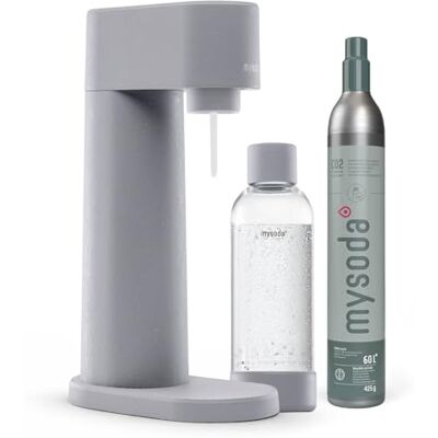 Mysoda : Woody Set Wassersprudler Grau aus erneuerbarem Holzkomposit mit 1L Quick-Lock BPA-freier Plastikflasche (mit CO2-Zylinder) Mysoda : Woody Set Wassersprudler Grau aus erneuerbarem Holzkomposit mit 1L Quick-Lock BPA-freier Plastikflasche (mit CO2-Zylinder)