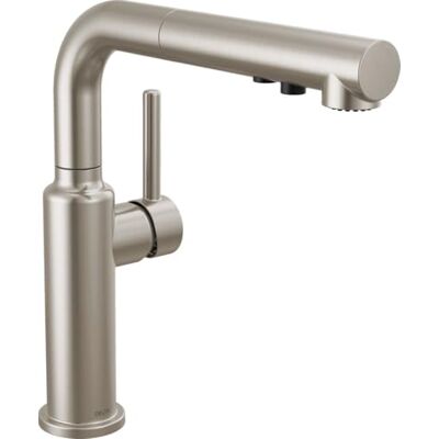 DELTA Wasserhahn Daneri Ausziehbare Küchenarmatur, gebürstetes Nickel, Küchenarmaturen mit herausziehbarem Sprüher, Küchenspüle, Wasserhahn für Küchenspüle mit Magnetdock, Edelstahl 16879-SS-DST DELTA Wasserhahn Daneri Ausziehbare Küchenarmatur, gebürstetes Nickel, Küchenarmaturen mit herausziehbarem Sprüher, Küchenspüle, Wasserhahn für Küchenspüle mit Magnetdock, Edelstahl 16879-SS-DST
