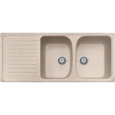 Plados HR1162 Avena Küchenspüle - Zwei Becken, Mikro-Ultra-Granit Plados HR1162 Avena Küchenspüle - Zwei Becken, Mikro-Ultra-Granit