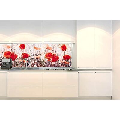 Dimex Küchenrückwand Folie selbstklebend Mohnblumen Klebefolie Dekofolie Spritzschutz für Küche Made in EU 180 cm x 60 cm Dimex Küchenrückwand Folie selbstklebend Mohnblumen Klebefolie Dekofolie Spritzschutz für Küche Made in EU 180 cm x 60 cm