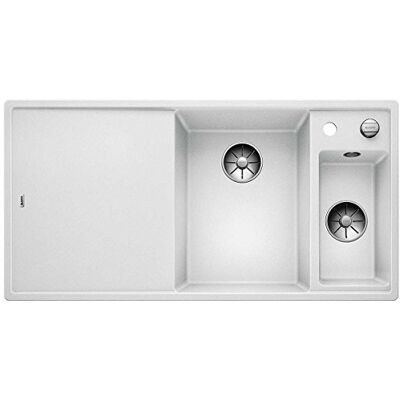 Blanco AXIA III 6 S-F Granitspüle aus SILGRANIT weiß Einbauart: Flächenbündig Hauptbecken rechts mit Glasschneidbrett für 60 cm breite Unterschränke Reinigungsfreundliche Öberfläche Blanco AXIA III 6 S-F Granitspüle aus SILGRANIT weiß Einbauart: Flächenbündig Hauptbecken rechts mit Glasschneidbrett für 60 cm breite Unterschränke Reinigungsfreundliche Öberfläche