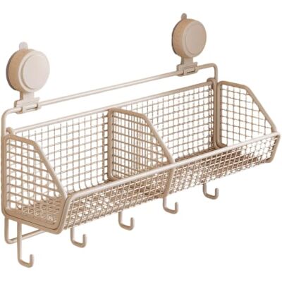 Generic Wall Hanging Basket Saugkupfer Ohne Bohren Küchen Organizer Regal Vintage Stabiler Drahtregal aus Eisen für Snacks & Gewürze – für den Einsatz auf der Arbeitsplatte Generic Wall Hanging Basket Saugkupfer Ohne Bohren Küchen Organizer Regal Vintage Stabiler Drahtregal aus Eisen für Snacks & Gewürze – für den Einsatz auf der Arbeitsplatte