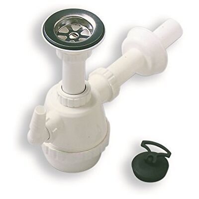 ACQUASTILLA 112376 Siphon eine Via mit Abfluss und Ablaufgarnitur ACQUASTILLA 112376 Siphon eine Via mit Abfluss und Ablaufgarnitur
