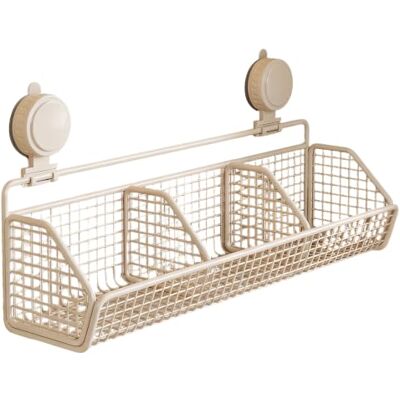Generic Wall Hanging Basket Saugkupfer Ohne Bohren Küchen Organizer Regal Vintage Stabiler Drahtregal aus Eisen für Snacks & Gewürze – für den Einsatz auf der Arbeitsplatte Generic Wall Hanging Basket Saugkupfer Ohne Bohren Küchen Organizer Regal Vintage Stabiler Drahtregal aus Eisen für Snacks & Gewürze – für den Einsatz auf der Arbeitsplatte