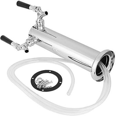 Jenngaoo Bierzapfanlage, 3” Bier Turm Edelstahl Draft Bier Turm mit 2 Zapfhähnen Fassbierturm Wasserhahn Spender Säule für Home Bar Verwendung Bier Vom Fass Pumpe Tap Jenngaoo Bierzapfanlage, 3” Bier Turm Edelstahl Draft Bier Turm mit 2 Zapfhähnen Fassbierturm Wasserhahn Spender Säule für Home Bar Verwendung Bier Vom Fass Pumpe Tap