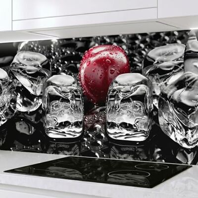 Rodnik Küchenrückwand aus ABS – fugendeckend, monolithisch & pflegeleicht, Spritzschutz mit Direktdruck. Viele Motive (Eiswürfel und Kirschen) Rodnik Küchenrückwand aus ABS – fugendeckend, monolithisch & pflegeleicht, Spritzschutz mit Direktdruck. Viele Motive (Eiswürfel und Kirschen)