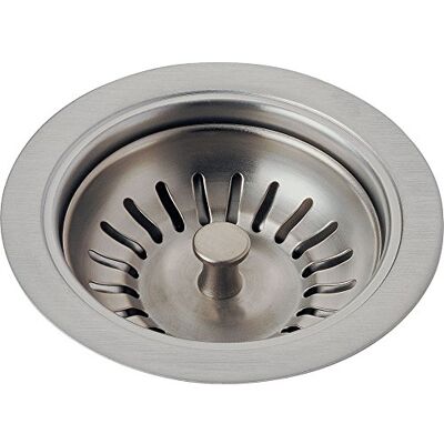 DELTA Faucet 72010-AR Flange and Strainer Kitchen Sink, Arctic Stainless DELTA Faucet 72010-AR Flange and Strainer Kitchen Sink, Arctic Stainless