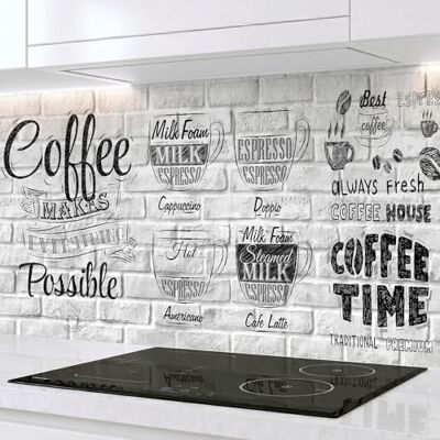 Rodnik Küchenrückwand Spritzschutz, ABS-Platte mit Direktdruck, monolithisch, formstabil und langlebig. Große Motivauswahl (Coffee Menu, 60x200 cm) Rodnik Küchenrückwand Spritzschutz, ABS-Platte mit Direktdruck, monolithisch, formstabil und langlebig. Große Motivauswahl (Coffee Menu, 60x200 cm)