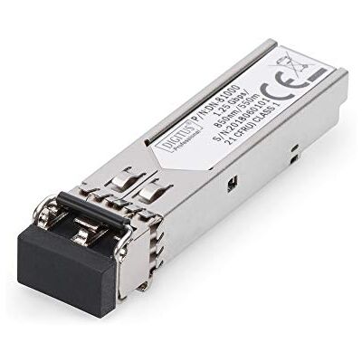 Digitus Gigabit SFP Modul 1,25 Gbit/s HPE kompatibel Mini GBIC für Multimode-Glasfaserkabel LC Duplex 850 nm Wellenlänge 550 m Reichweite Plug & Play Digitus Gigabit SFP Modul 1,25 Gbit/s HPE kompatibel Mini GBIC für Multimode-Glasfaserkabel LC Duplex 850 nm Wellenlänge 550 m Reichweite Plug & Play