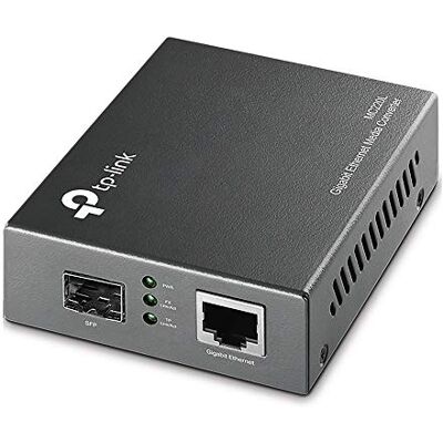 TP-Link MC220L Gigabit-Ethernet-Medienkonverter (802.3ab, 802.3z, Hot-Swap, bis zu 0,55 Km für Multimode-Faser und 10 Km für Singlemode-Faser) schwarz metallic, 1000Mbit/s TP-Link MC220L Gigabit-Ethernet-Medienkonverter (802.3ab, 802.3z, Hot-Swap, bis zu 0,55 Km für Multimode-Faser und 10 Km für Singlemode-Faser) schwarz metallic, 1000Mbit/s
