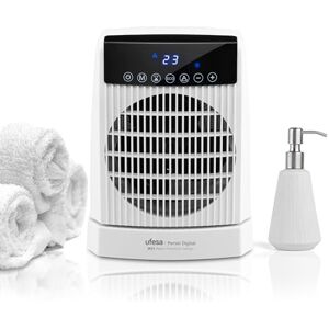 Ufesa Persei – 2000 W digitaler Badezimmerheizer mit IP21-Schutz, 3 Heiz-/Kälteleistungsstufen, oszillierender Basis, LED-Anzeige, einstellbarem Thermostat, 24-Stunden-Timer und Überhitzungsschutz Ufesa Persei – 2000 W digitaler Badezimmerheizer mit IP21-Schutz, 3 Heiz-/Kälteleistungsstufen, oszillierender Basis, LED-Anzeige, einstellbarem Thermostat, 24-Stunden-Timer und Überhitzungsschutz