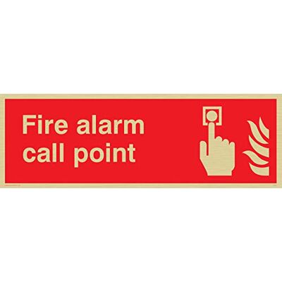 Viking Schilder fv341-l31-gv "FIRE ALARM Call Point" Zeichen, Vinyl gold Aufkleber, 300 mm H x 100 mm W Viking Schilder fv341-l31-gv "FIRE ALARM Call Point" Zeichen, Vinyl gold Aufkleber, 300 mm H x 100 mm W