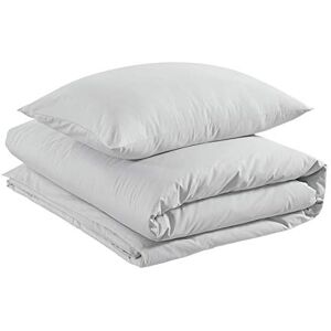 Amazon – Bettwäsche-Set, aus leichter Baumwolle, 135 x 200 cm / 50 x 80 cm, Sanftes Grau Amazon – Bettwäsche-Set, aus leichter Baumwolle, 135 x 200 cm / 50 x 80 cm, Sanftes Grau