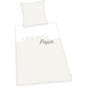 Herding Klaus GmbH Lieblings-Papa Bettwäsche, Kopfkissenbezug ca. 80x80 cm, Bettbezug ca. 135x200 cm, mit leichtläufigem Reißverschluss, 100% Baumwolle, Renforcé Herding Klaus GmbH Lieblings-Papa Bettwäsche, Kopfkissenbezug ca. 80x80 cm, Bettbezug ca. 135x200 cm, mit leichtläufigem Reißverschluss, 100% Baumwolle, Renforcé
