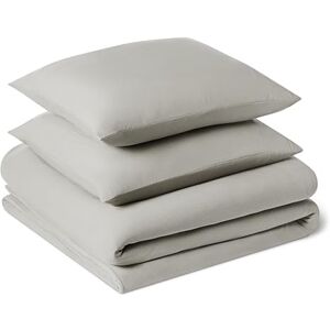 Amazon Bettwäsche 200x200 3teilig Vorgewaschene Mikrofaser, Extra Weich mit Knitter-Look, Bügelfrei, Bettbezug 200x200 cm & 2 Kissenbezüge 80x80 cm, Grau Amazon Bettwäsche 200x200 3teilig Vorgewaschene Mikrofaser, Extra Weich mit Knitter-Look, Bügelfrei, Bettbezug 200x200 cm & 2 Kissenbezüge 80x80 cm, Grau