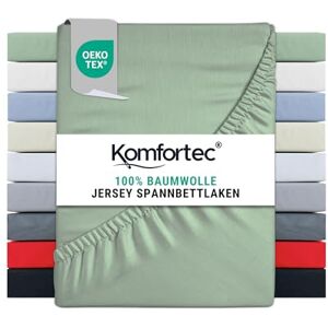 Komfortec Jersey Spannbettlaken 160x200 cm, 100% Baumwolle, Grün Komfortec Jersey Spannbettlaken 160x200 cm, 100% Baumwolle, Grün