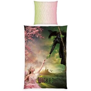 Herding Bettwäsche Wicked, Kopfkissenbezug ca. 80 x 80 cm, Bettbezug ca. 135 x 200 cm, Mit Reißverschluss und Wendemotiv, 100% Baumwolle/Renforcé, Grün, Rosa Herding Bettwäsche Wicked, Kopfkissenbezug ca. 80 x 80 cm, Bettbezug ca. 135 x 200 cm, Mit Reißverschluss und Wendemotiv, 100% Baumwolle/Renforcé, Grün, Rosa
