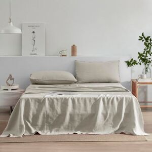 EVERLY Linen Sheet Set Queen Size, 100% French Stonewash Pure Linen Sheets Set, 4-teilig (1 Bettlaken, 1 Spannbetttuch, 2 Kissenbezug), geeignet für heiße Schläfer, Nicht gefärbt, Tiefe Tasche, EVERLY Linen Sheet Set Queen Size, 100% French Stonewash Pure Linen Sheets Set, 4-teilig (1 Bettlaken, 1 Spannbetttuch, 2 Kissenbezug), geeignet für heiße Schläfer, Nicht gefärbt, Tiefe Tasche,