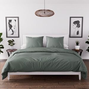 Intemporel Bettbezug-Set aus gewaschener Mikrofaser 260x240 cm Boheme Khaki Grün Intemporel Bettbezug-Set aus gewaschener Mikrofaser 260x240 cm Boheme Khaki Grün