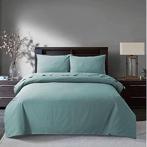 Sleepdown Bettbezug-Set, Fadenzahl 200, 100% Baumwolle, Super-King-Size-Betten, Hellblau Sleepdown Bettbezug-Set, Fadenzahl 200, 100% Baumwolle, Super-King-Size-Betten, Hellblau