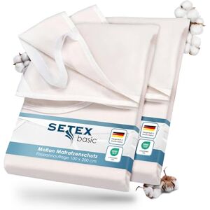 SETEX – 2x Molton Matratzenschoner 100x200 Doppelset – Matratzenauflage für Bettmatratzen 15-22cm Höhe – Matratzenschutz Fixspannauflage mit Eckgummis – STANDARD 100 by OEKO-TEX geprüft & zertifiziert SETEX – 2x Molton Matratzenschoner 100x200 Doppelset – Matratzenauflage für Bettmatratzen 15-22cm Höhe – Matratzenschutz Fixspannauflage mit Eckgummis – STANDARD 100 by OEKO-TEX geprüft & zertifiziert