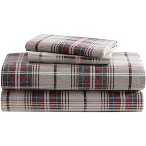 Eddie Bauer Cotton Flannel Bedding Set, Brushed for Extra Softness, Cozy Home Decor, Montlake Plaid Red/Khaki, Full Eddie Bauer Cotton Flannel Bedding Set, Brushed for Extra Softness, Cozy Home Decor, Montlake Plaid Red/Khaki, Full