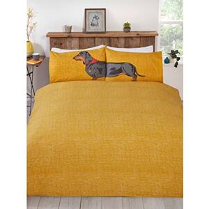 Rapport Home Studio Art Bedding Cute Love Reversible Duvet Cover Hello Sausage Dog Bettwäsche-Set für Einzelbett, Mehrfarbig, Polybaumwolle Rapport Home Studio Art Bedding Cute Love Reversible Duvet Cover Hello Sausage Dog Bettwäsche-Set für Einzelbett, Mehrfarbig, Polybaumwolle