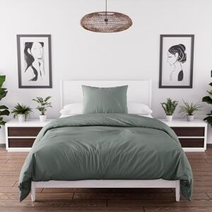 Intemporel , Bettwäsche-Set mit Bettdeckenbezug, gewaschene Mikrofaser, Kaki, 140x200 cm Intemporel , Bettwäsche-Set mit Bettdeckenbezug, gewaschene Mikrofaser, Kaki, 140x200 cm