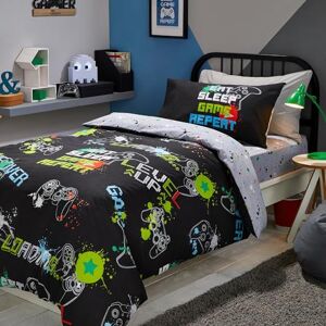 Polycotton Gamer Glow in the Dark Bettwäsche - Bettbezug Polycotton Gamer Glow in the Dark Bettwäsche - Bettbezug