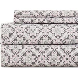 KACEMOO California-Kingsize-Bettwäsche-Set, 4-teilig, Blumenmuster, beige, kühlend, Mikrofaser, weich, atmungsaktiv, hypoallergen, knitterfrei, für KACEMOO California-Kingsize-Bettwäsche-Set, 4-teilig, Blumenmuster, beige, kühlend, Mikrofaser, weich, atmungsaktiv, hypoallergen, knitterfrei, für