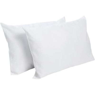 Bleu Calin Blau Câlin 2er-Set Kissen mit festem Komfort 'Alaska', super Füllung, Hülle aus 100% Perkal-Baumwolle, Weiß, 50 x 70 cm Rechteckige Form Bleu Calin Blau Câlin 2er-Set Kissen mit festem Komfort 'Alaska', super Füllung, Hülle aus 100% Perkal-Baumwolle, Weiß, 50 x 70 cm Rechteckige Form