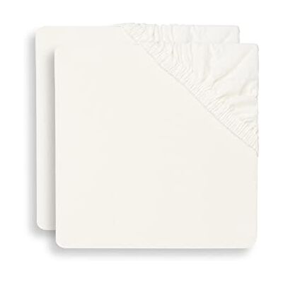 Jollein - Jersey 60x120 - Ivory - 2er Pack - Spannbettlaken Jollein - Jersey 60x120 - Ivory - 2er Pack - Spannbettlaken