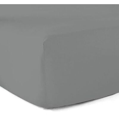 Le linge de Jules Spannbettlaken, 100% Baumwolle, 57 Fäden, Grau, 180 x 200 cm, Spannhöhe 30 cm Le linge de Jules Spannbettlaken, 100% Baumwolle, 57 Fäden, Grau, 180 x 200 cm, Spannhöhe 30 cm
