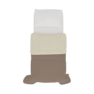 Italian Bed Linen SOGNI E CAPRICCI Sommer-Steppdecke, zweifarbig, Turteltaube/Creme, 150 x 200 cm Italian Bed Linen SOGNI E CAPRICCI Sommer-Steppdecke, zweifarbig, Turteltaube/Creme, 150 x 200 cm