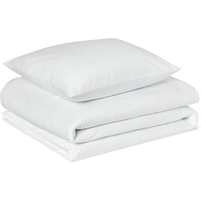 Amazon Bettwäsche 135x200 100% Bio Baumwolle 2teilig, Extra Weich, Bettbezug 135x200 cm & 1 Kissenbezug 80x80 cm, Weiß Amazon Bettwäsche 135x200 100% Bio Baumwolle 2teilig, Extra Weich, Bettbezug 135x200 cm & 1 Kissenbezug 80x80 cm, Weiß