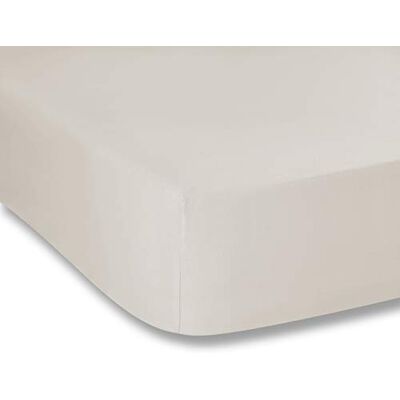 Bianca Plain Dyed Neutral, Spannbettlaken, 90 x 200 cm, 100% Perkal-Baumwolle Bianca Plain Dyed Neutral, Spannbettlaken, 90 x 200 cm, 100% Perkal-Baumwolle