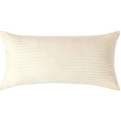 Homescapes 2er-Set Damast Kissenbezug 40x80 cm vanille mit Satin-Streifen & Reißverschluss, 100% ägyptische Baumwolle, Fadendichte 330 Homescapes 2er-Set Damast Kissenbezug 40x80 cm vanille mit Satin-Streifen & Reißverschluss, 100% ägyptische Baumwolle, Fadendichte 330
