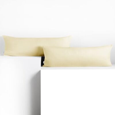 DecoKing 2 Kissenbezüge 40x200 cm Jersey 100% gekämmte Baumwolle Amber Reißverschluss Creme DecoKing 2 Kissenbezüge 40x200 cm Jersey 100% gekämmte Baumwolle Amber Reißverschluss Creme