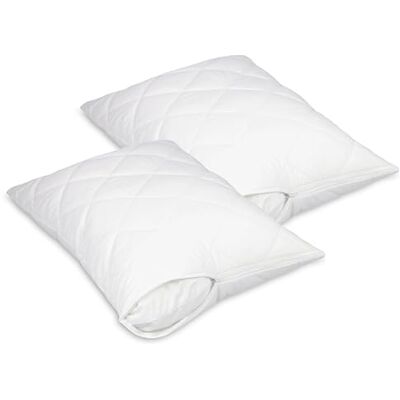 ZOLLNER 2er Set gesteppter Kissenschutz in 50x70 cm – atmungsaktiver Schonbezug mit Reißverschluss Baumwollmix waschbar bis 95°C Hotelqualität Oeko Tex® Zertifiziert ZOLLNER 2er Set gesteppter Kissenschutz in 50x70 cm – atmungsaktiver Schonbezug mit Reißverschluss Baumwollmix waschbar bis 95°C Hotelqualität Oeko Tex® Zertifiziert