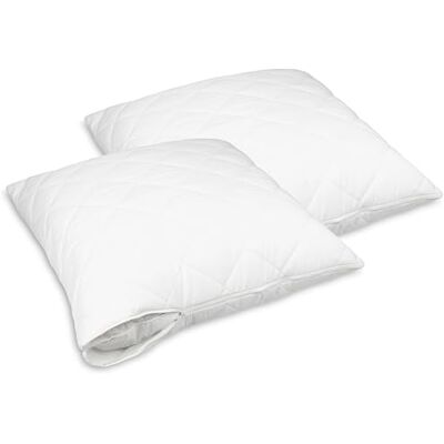 ZOLLNER 2er Set gesteppter Kissenschutz in 80x80 cm – atmungsaktiver Schonbezug mit Reißverschluss Baumwollmix waschbar bis 95°C Hotelqualität Oeko Tex® Zertifiziert ZOLLNER 2er Set gesteppter Kissenschutz in 80x80 cm – atmungsaktiver Schonbezug mit Reißverschluss Baumwollmix waschbar bis 95°C Hotelqualität Oeko Tex® Zertifiziert