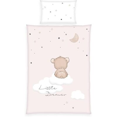 Herding babybest Kleinkinder-Bettwäsche-Set, Little Dreamer Wendemotiv, Kopfkissenbezug 40 x 60 cm, Bettbezug 100 x 135 cm, Mit Reißverschluss und Hoteleinschlag, 100% Baumwolle/Renforcé Herding babybest Kleinkinder-Bettwäsche-Set, Little Dreamer Wendemotiv, Kopfkissenbezug 40 x 60 cm, Bettbezug 100 x 135 cm, Mit Reißverschluss und Hoteleinschlag, 100% Baumwolle/Renforcé