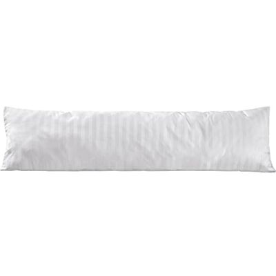 Pure Mako Satin Damast Streifen Seitenschläfer 40x145 weiß Waschbar bis 60°C, Reißverschluss Atmungsaktiv & Anti-Pilling Pure Mako Satin Damast Streifen Seitenschläfer 40x145 weiß Waschbar bis 60°C, Reißverschluss Atmungsaktiv & Anti-Pilling