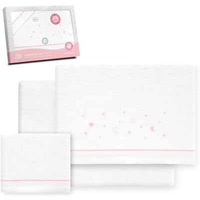Interbaby Flanella Bettwäsche-Set - Babybett - Rosa Interbaby Flanella Bettwäsche-Set - Babybett - Rosa