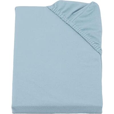 SETEX Atmungsaktives Jersey Spannbettlaken, Wasserdicht, 100% Baumwolle, Bettlaken in Hellblau, 140x200-160x200 cm großes Spannbetttuch SETEX Atmungsaktives Jersey Spannbettlaken, Wasserdicht, 100% Baumwolle, Bettlaken in Hellblau, 140x200-160x200 cm großes Spannbetttuch