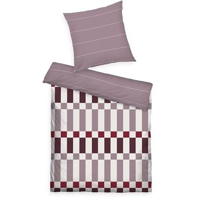 TOM TAILOR Soft-Renforcé-Bettwäsche, 70x90 cm + 140x200 cm, 100% Baumwolle/Renforcé, mit Wendemotiv und farbigem Reißverschluss, Bold Check Lila, Pflaume (Cozy Mauve, Plum & Off White) TOM TAILOR Soft-Renforcé-Bettwäsche, 70x90 cm + 140x200 cm, 100% Baumwolle/Renforcé, mit Wendemotiv und farbigem Reißverschluss, Bold Check Lila, Pflaume (Cozy Mauve, Plum & Off White)