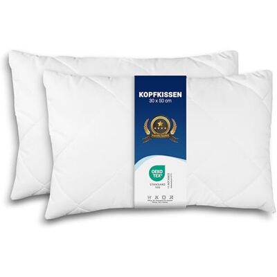 ZOLLNER 2er Set Kissen Made in Europe – Polyesterfüllung Bezug aus Mischgewebe waschbar bis 95°C 30x50 cm Hotelqualität Oeko Tex® Zertifiziert ZOLLNER 2er Set Kissen Made in Europe – Polyesterfüllung Bezug aus Mischgewebe waschbar bis 95°C 30x50 cm Hotelqualität Oeko Tex® Zertifiziert