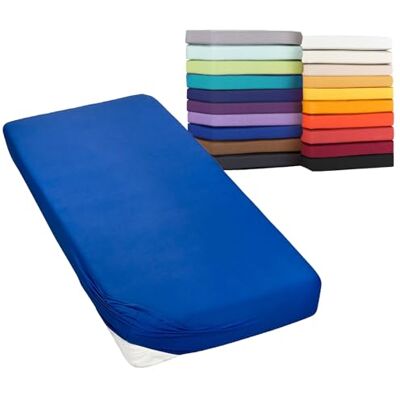 Moon Spannbetttuch Spannbettlaken auch für`s Wasserbett 160g/m² Jersey Line green-royalblau-120x200-120x220 Moon Spannbetttuch Spannbettlaken auch für`s Wasserbett 160g/m² Jersey Line green-royalblau-120x200-120x220