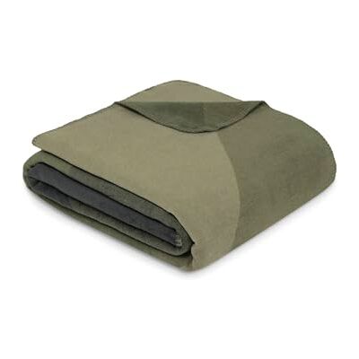 Ibena Nara Decke 150x200 cm Baumwollmix weich, warm & waschbar, Kuscheldecke grün grau Ibena Nara Decke 150x200 cm Baumwollmix weich, warm & waschbar, Kuscheldecke grün grau